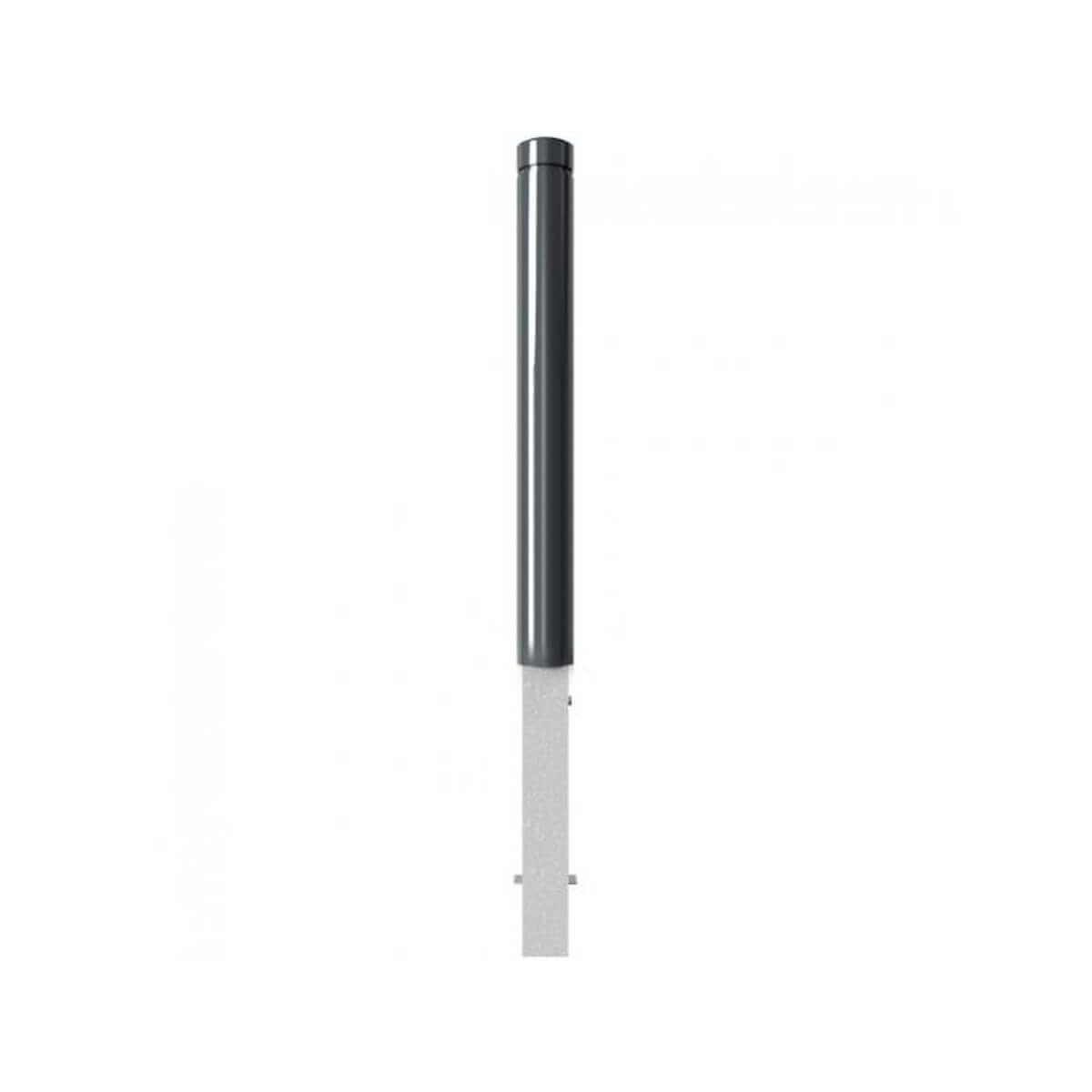 Aluminiumpoller Ø 100 mm Serie 40101 mit Ziernut herausnehmbar mit Dreikantverschluss Anthrazit RAL 7016