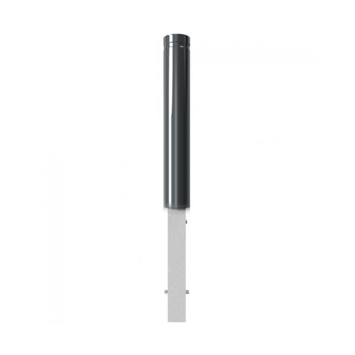 Aluminiumpoller Ø 120 mm Serie 40120 mit Ziernut herausnehmbar mit Dreikantverschluss Anthrazit RAL 7016
