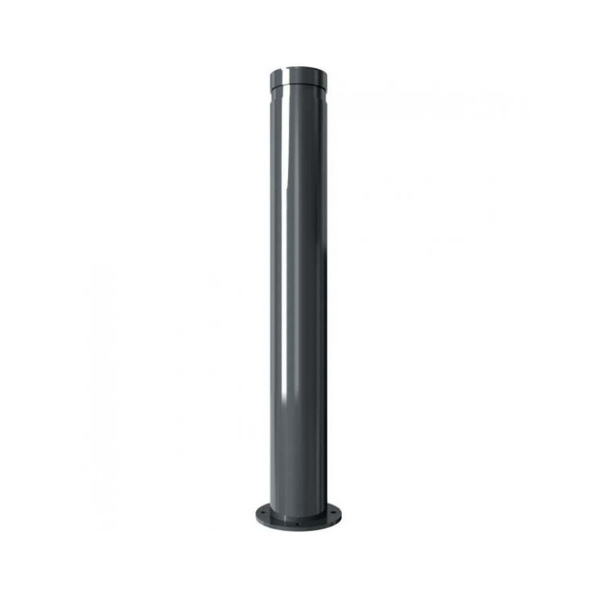 Aluminiumpoller Ø 120 mm Serie 40121 mit Ziernut ortsfest für Dübelbefestigung