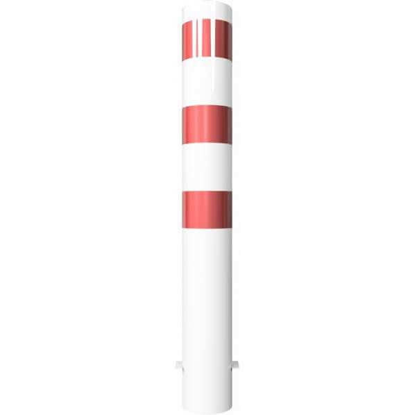 Stahlrohrpoller Ø 152 mm-weiß besch, / rote Streifen- zum einbetonieren-1200 mm