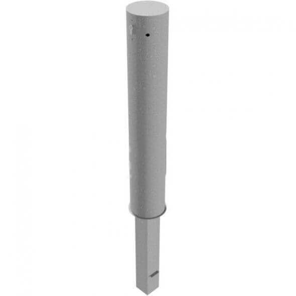 Edelstahlpoller Ø 154 mm, mit Flachkopf, herausnehmbar, mit Profilzylinderverschluss