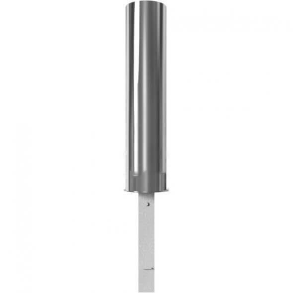 Edelstahlpoller Ø 204 mm, mit Flachkopf, herausnehmbar, mit Dreikantverschluss