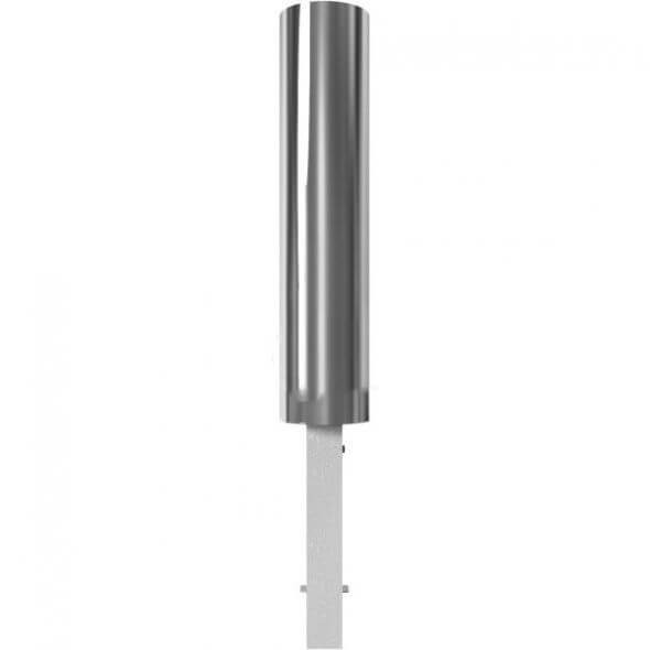 Edelstahlpoller Ø 204 mm, mit Flachkopf, herausnehmbar, mit Profilzylinderverschluss