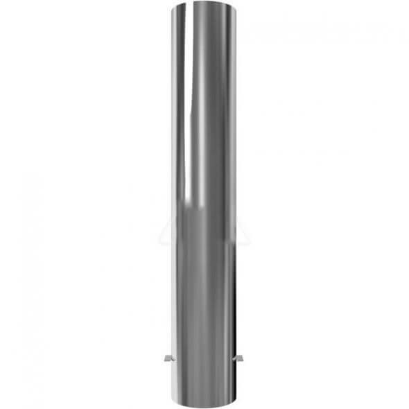 Edelstahlpoller Ø 204 mm, mit Flachkopf, ortsfest, Höhe 1200mm, zum einbetonieren