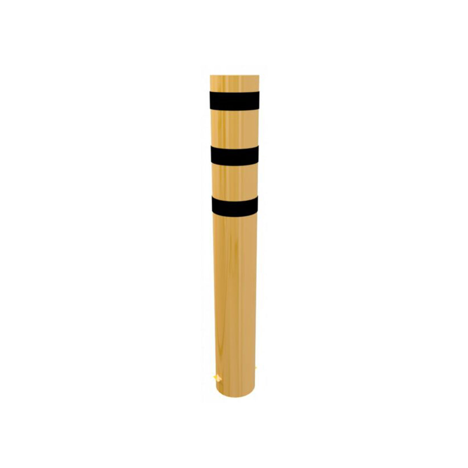 Stahlrohrpoller Ø 323 x 5,0 mm-weiß besch, / rote Streifen- zum einbetonieren-1500 mm
