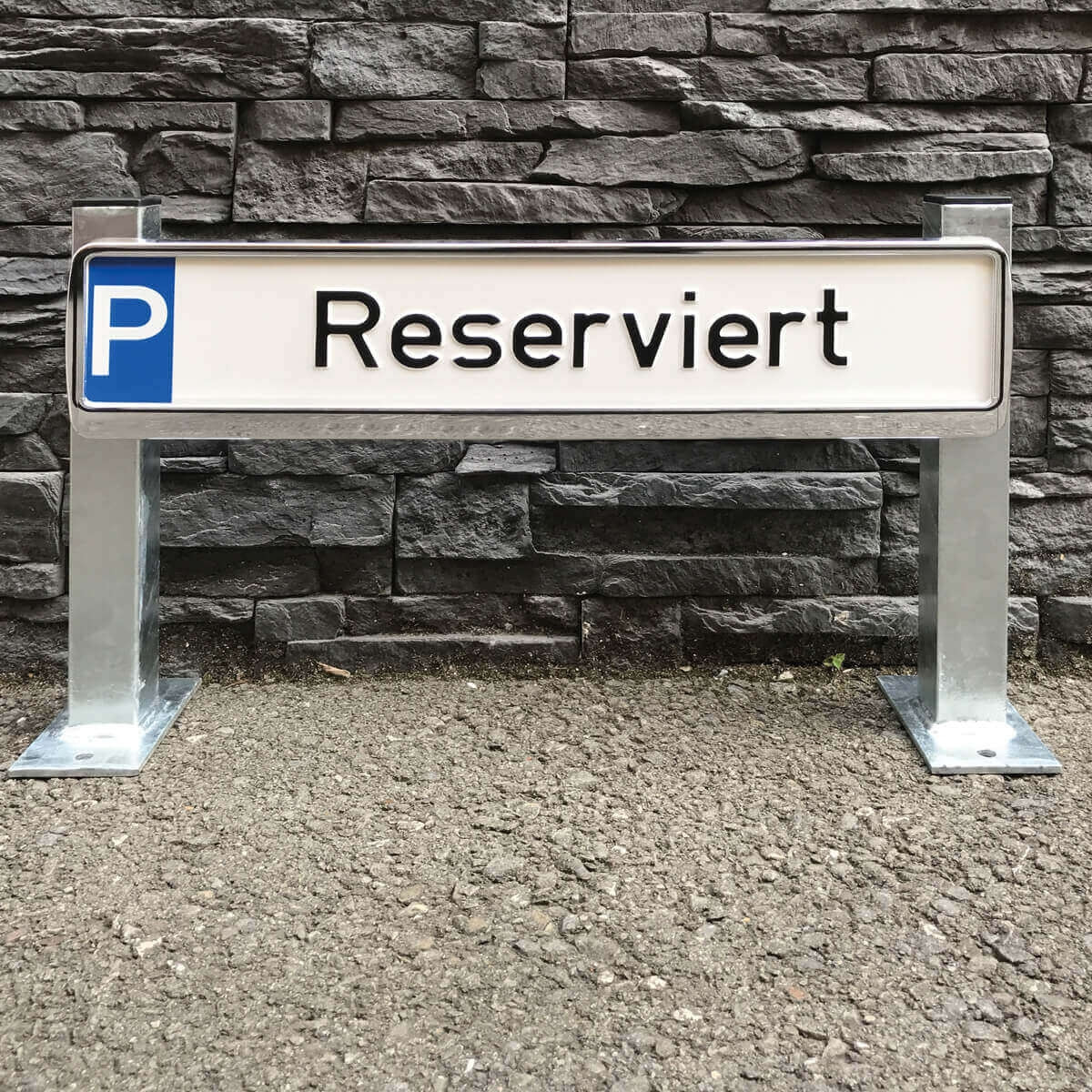 Haltevorrichtung für Parkplatzbeschilderung Überflur 350 mm für Dübelbefestigung feuerverzinkt