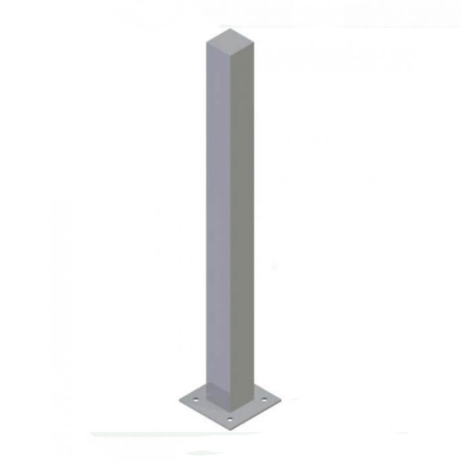 Edelstahlpfosten 70 x 70 mm ortsfest für Dübelbefestigung