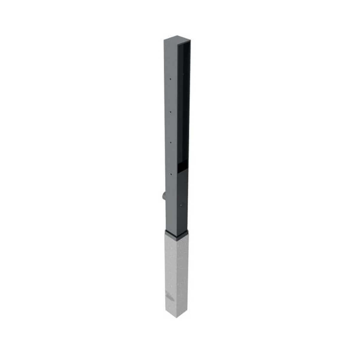 Stilpoller 70 x 70 mm Serie 4073 Flachstahl herausnehmbar mit Dreikantverschluss