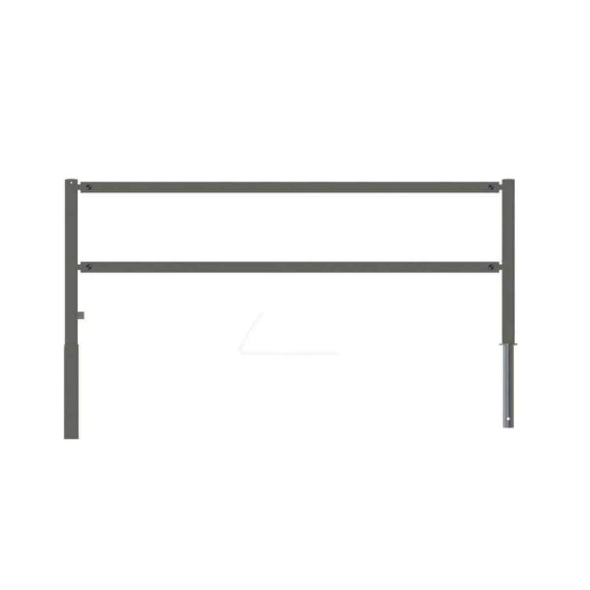 Wegesperre 70 x 70 mm schwenkbar mit Dreikantverschluss mit Ober- und Querholm feuerverzinkt Breite 2500 mm