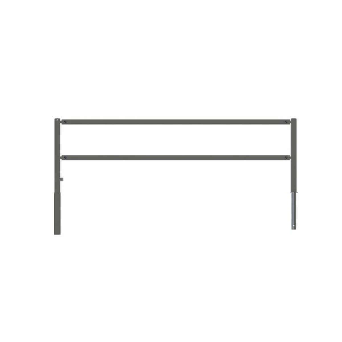 Wegesperre 70 x 70 mm schwenkbar mit Dreikantverschluss mit Ober- und Querholm feuerverzinkt Breite 3000 mm