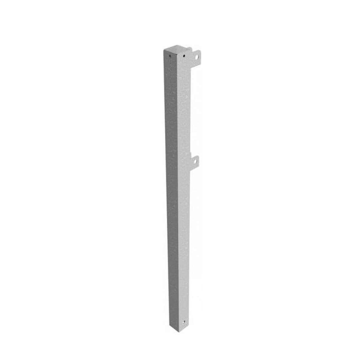Schutzgeländer Endpfosten 70 x 70 mm zum einbetonieren für Ober- und Querholm feuerverzinkt