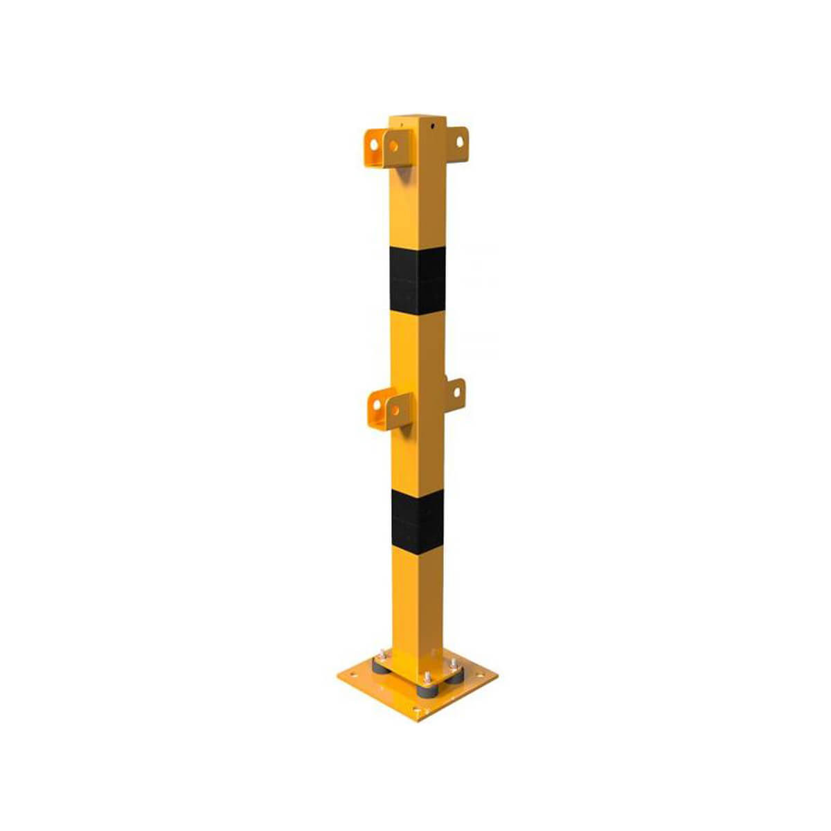 Schutzgeländer 70 x 70 mm Mittelpfosten für Ober- und Querholm elastisch neigbar für Dübelbefestigung