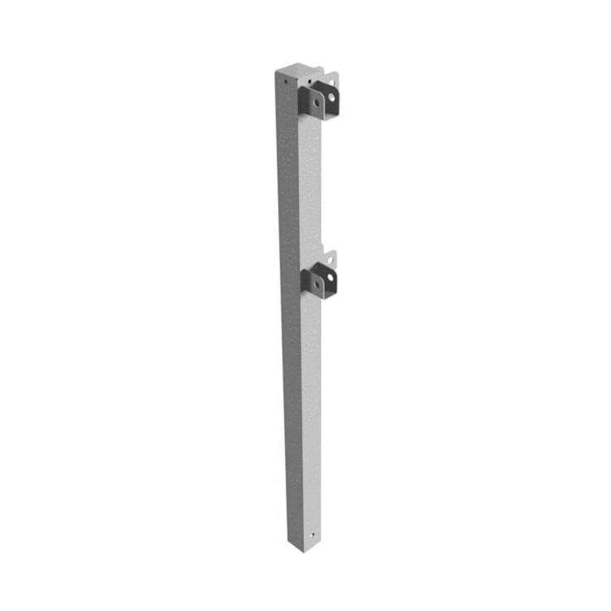 Schutzgeländer Eckpfosten 70 x 70 mm zum einbetonieren für Ober- und Querholm feuerverzinkt