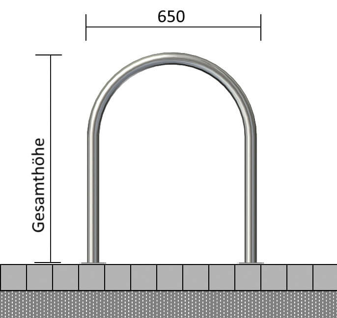 Rundbügel Edelstahlrohr Ø 48 mm