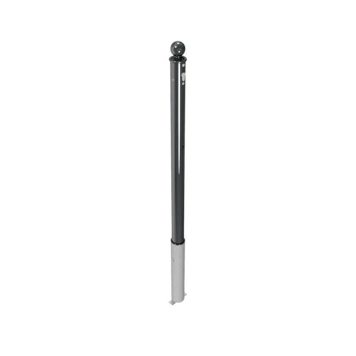 Absperr-Stilpfosten Ø 60 mm Serie 465 herausnehmbar mit Profilzylinderschloss Anthrazit RAL 7016