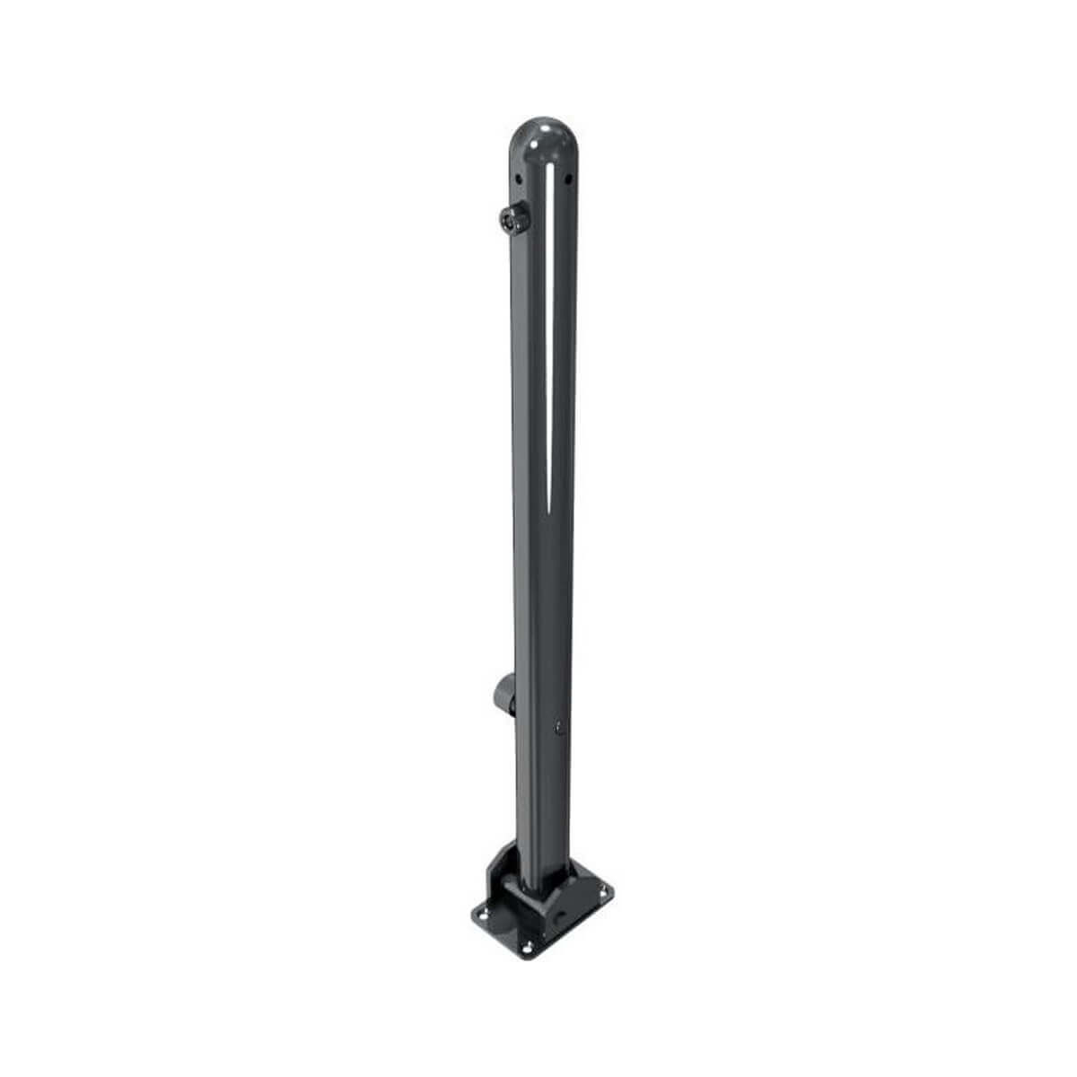 Absperr-Stilpfosten Ø 60 mm Serie 468 umlegbar mit Dreikantverschluss für Dübelbefestigung Anthrazit RAL 7016