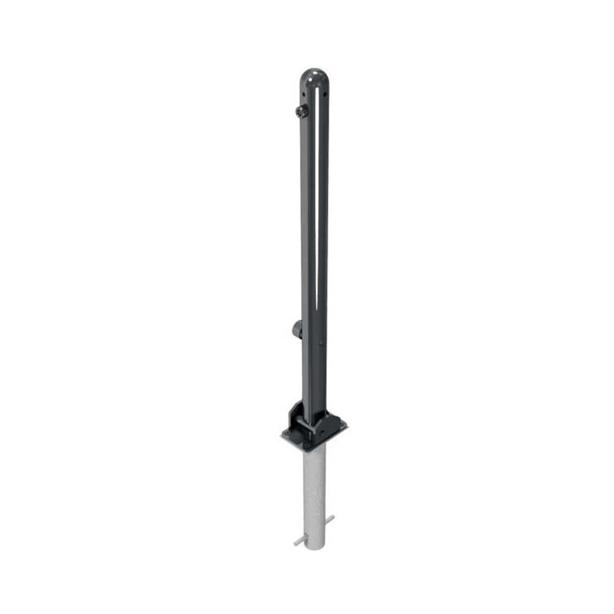 Absperr-Stilpfosten Ø 60 mm Serie 468 umlegbar mit Dreikantverschluss zum einbetonieren