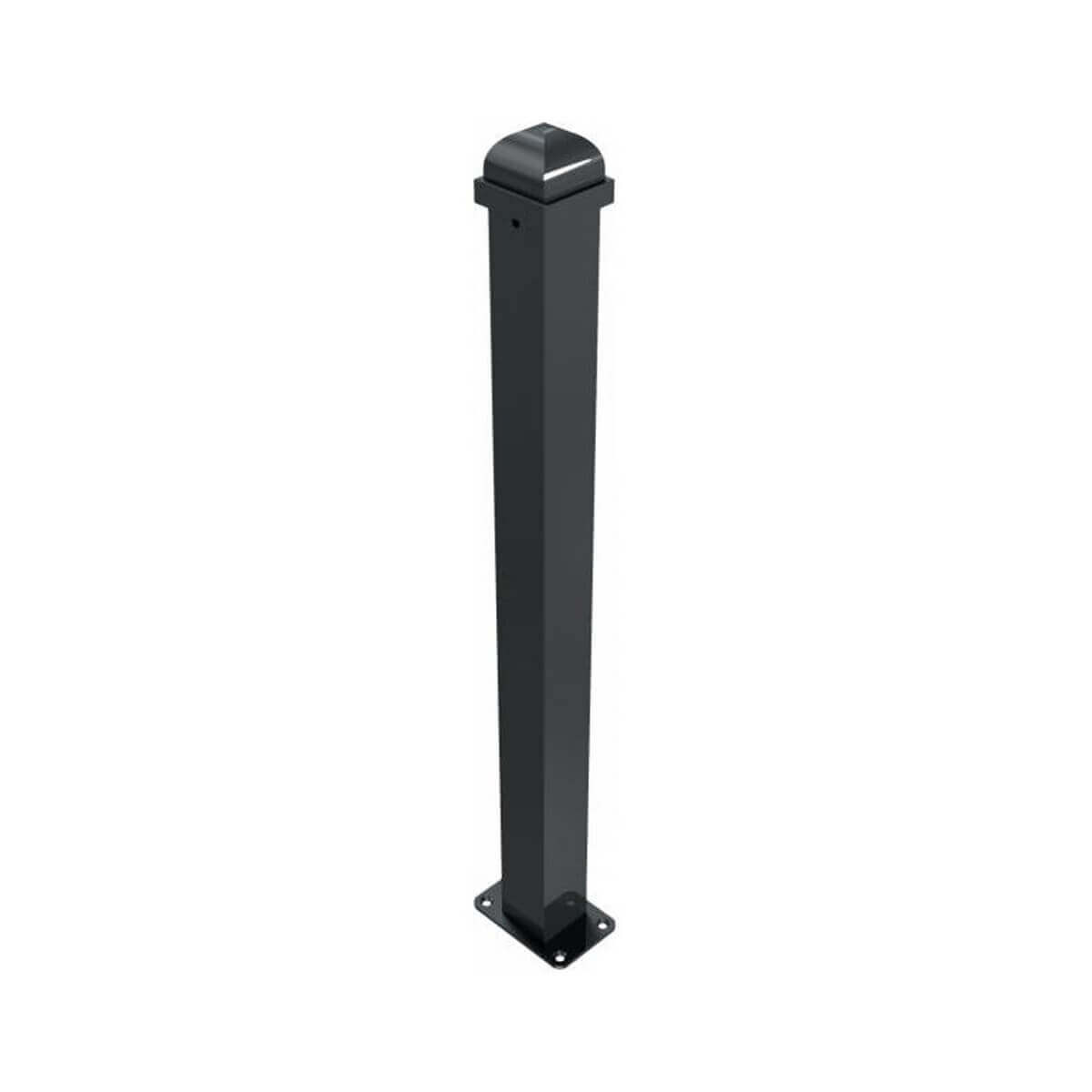 Stilpoller 70 x 70 mm Serie 473 mit Zierkopf und Zierring ortsfest für Dübelbefestigung