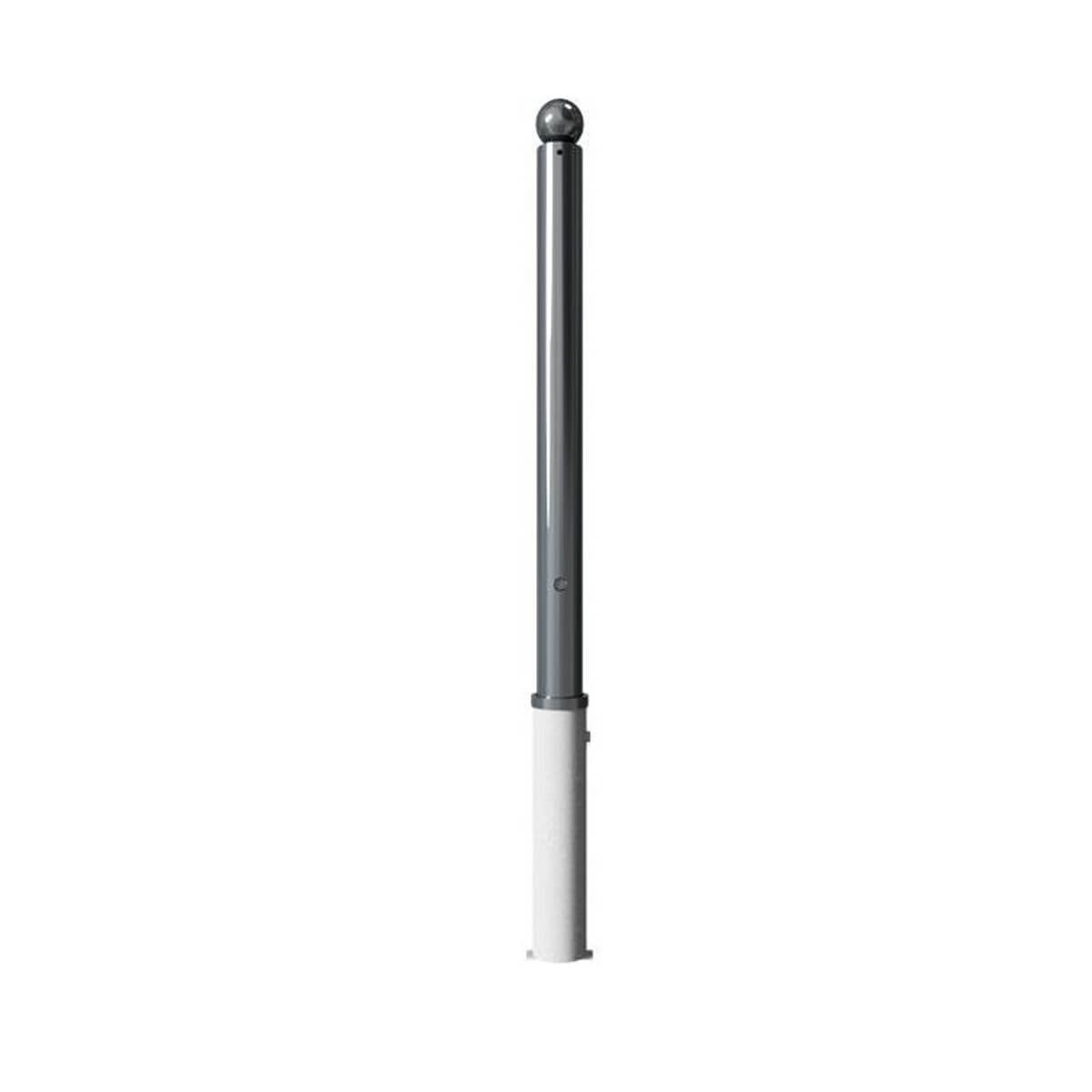 Absperr-Stilpfosten Ø 76 mm Serie 475 herausnehmbar mit Dreikantverschluss Anthrazit RAL 7016