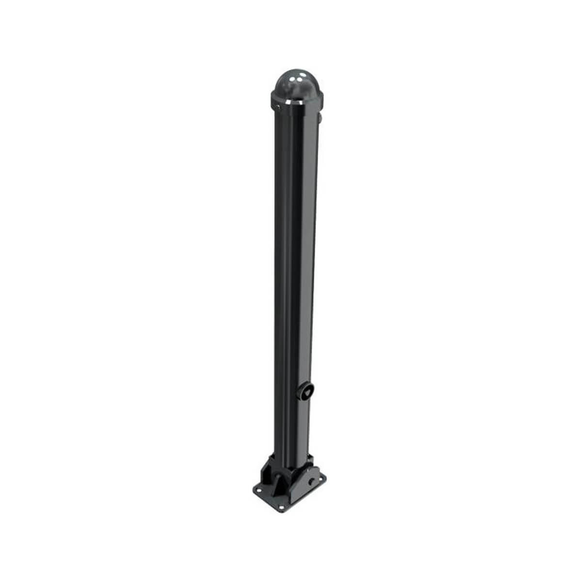 Absperr-Stilpfosten Ø 76 mm Serie 477 umlegbar mit Dreikantverschluss für Dübelbefestigung Anthrazit RAL 7016