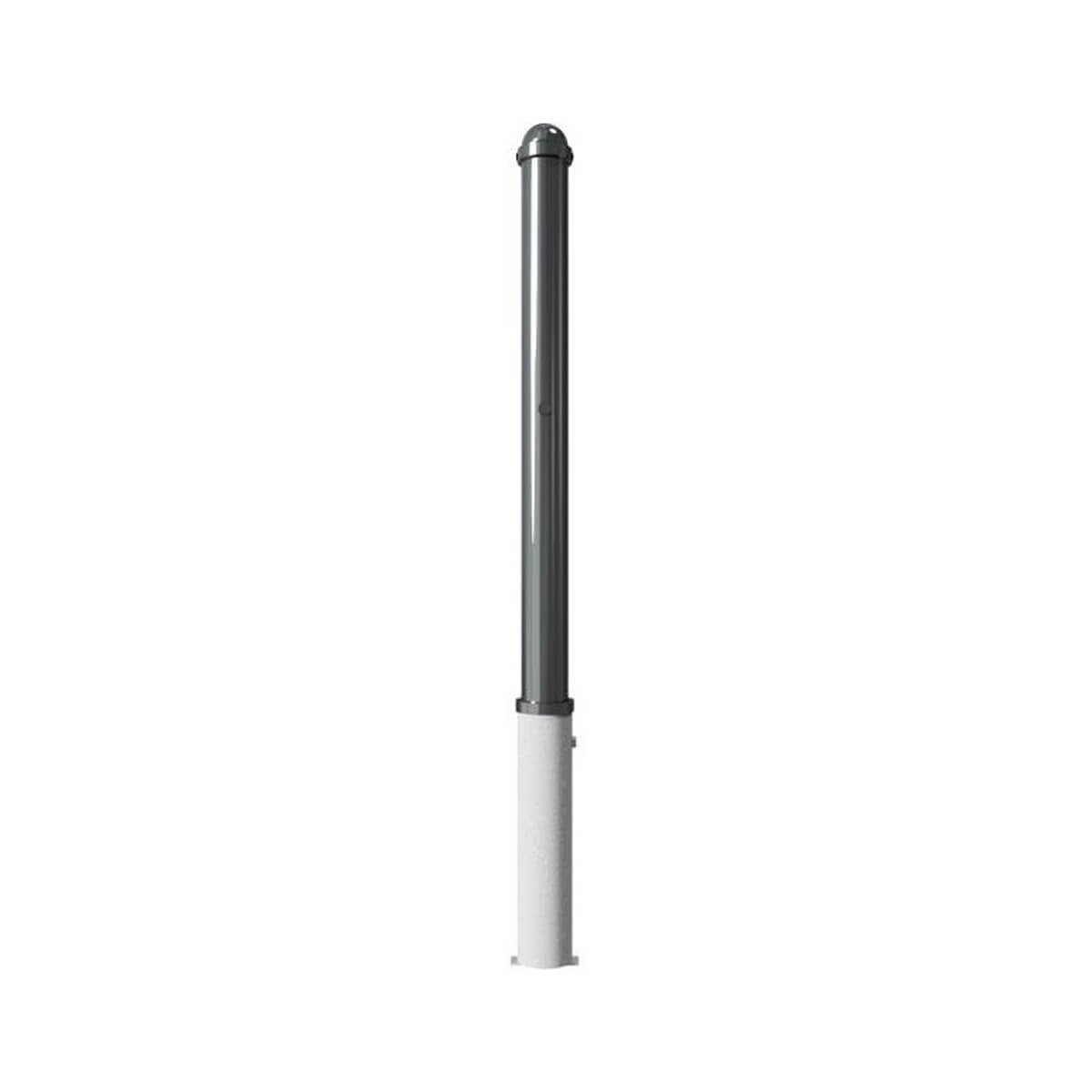 Absperr-Stilpfosten Ø 76 mm Serie 477 herausnehmbar mit Profilzylinderschloss Anthrazit RAL 7016