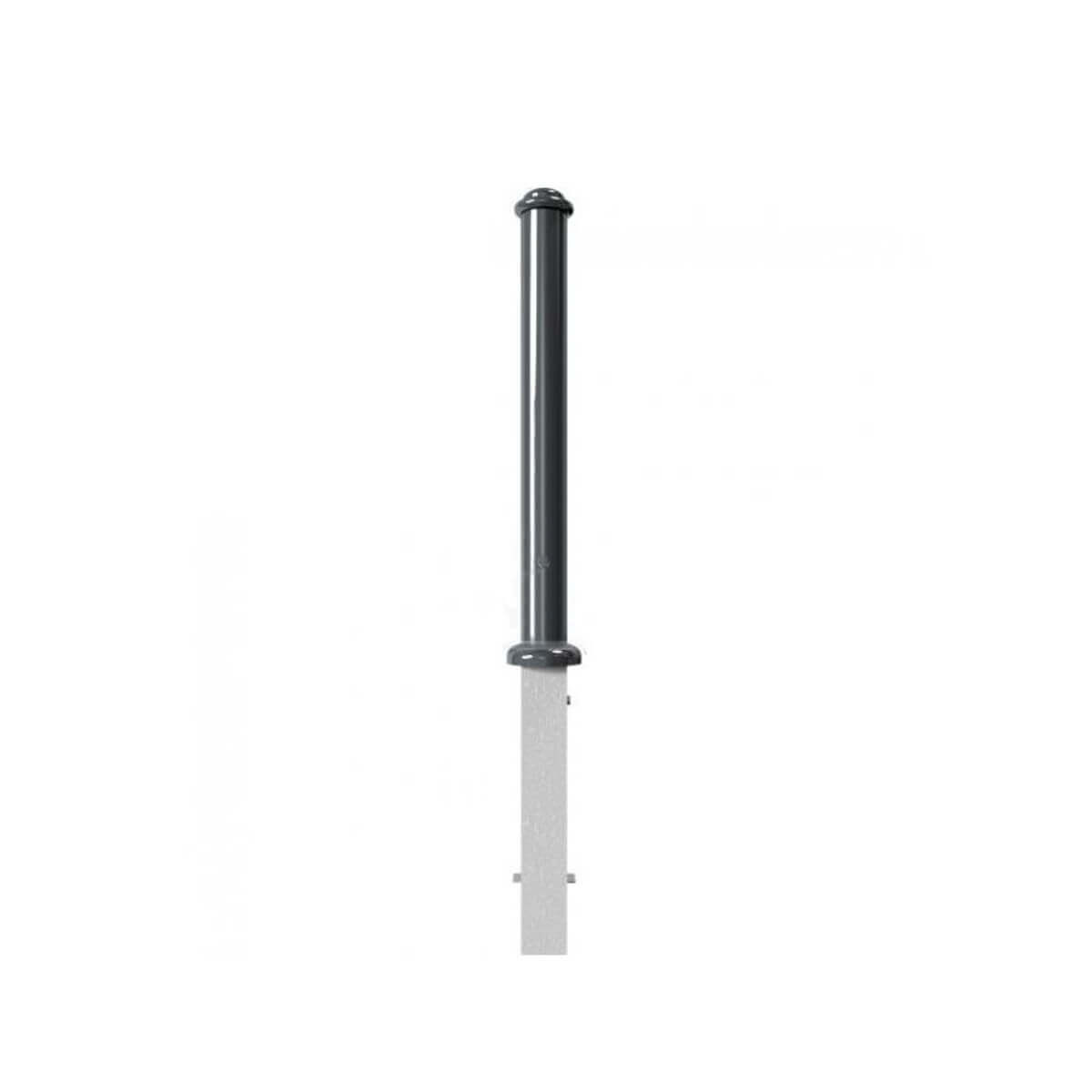 Absperr-Stilpfosten Ø 82 mm Serie 481 herausnehmbar mit Dreikantverschluss Anthrazit RAL 7016