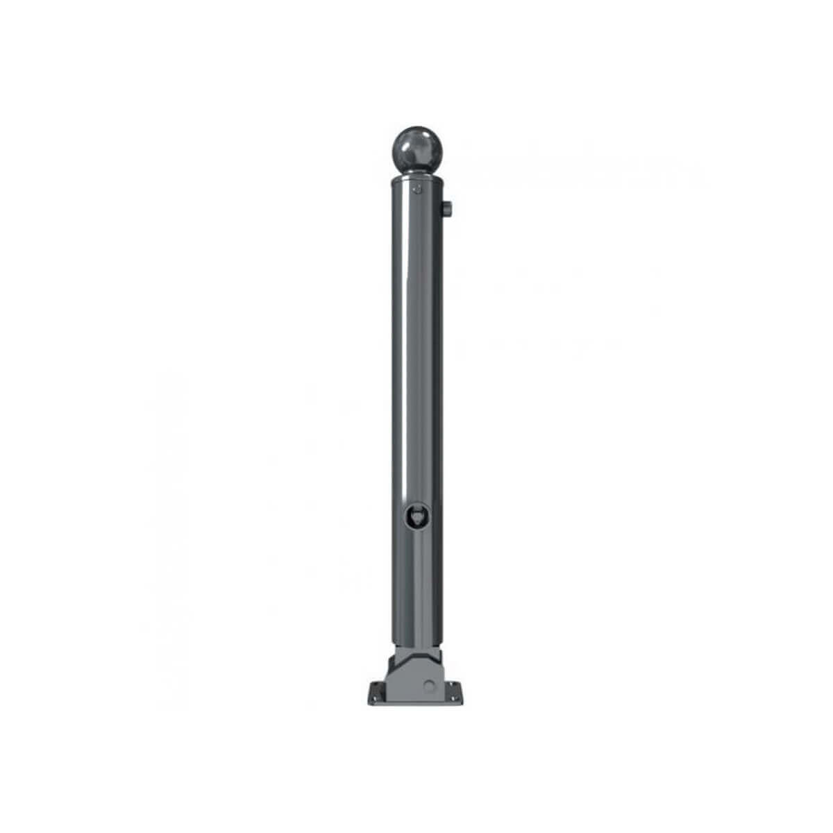 Absperr-Stilpfosten Ø 82 mm Serie 484 umlegbar mit Dreikantverschluss für Dübelbefestigung