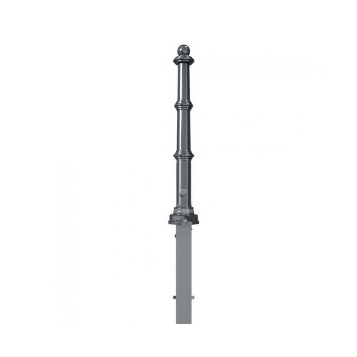Alu-Stilpfosten Ø 72 / 160 mm Serie 495 herausnehmbarmit Dreikantverschluss