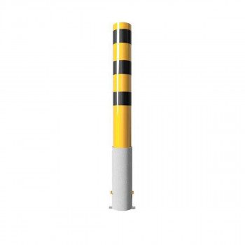 Stahlrohrpoller Ø 152 x 3,2 mm herausnehmbar ohne Verschluss Werkschutz inkl. Bodenhülse