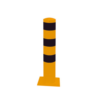 Stahlrohrpoller Ø 273 x 5,0 mm für Dübelbefestigung gelb / schwarz H 1500 mm