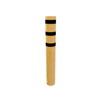 Stahlrohrpoller Ø 323 x 5,0 mm-weiß besch, / rote Streifen- zum einbetonieren-1500 mm