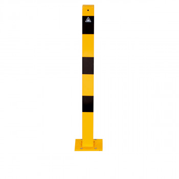 Absperrpfosten 70 x 70 mm abnehmbar für Dübelbefestigung gelb / schwarz